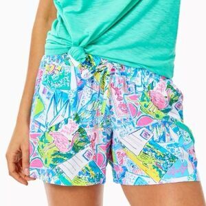 LILLY PULITZER 🌴NWT 🌴5” CALLAHAN STRETCH SHORT/ MULTI WISH YOU WERE HERE Size